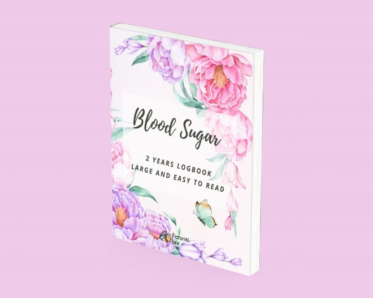 Blood Sugar Logbook For Seniors – Large and Easy!